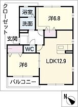 サンハイツVI　Ａ棟  ｜ 愛知県知多市新知台2丁目（賃貸アパート2LDK・2階・56.73㎡） その2