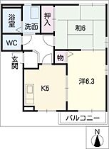 グレースＡ棟  ｜ 愛知県知多郡武豊町字中狭（賃貸アパート2K・2階・43.75㎡） その2