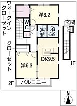 パルテール  ｜ 愛知県半田市花田町2丁目（賃貸アパート2DK・2階・61.20㎡） その2