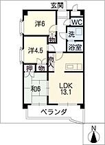 エクセル・カナメ  ｜ 愛知県半田市柊町3丁目（賃貸マンション3LDK・4階・67.32㎡） その2