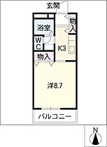 エスポワール月見  ｜ 愛知県半田市亀崎月見町1丁目（賃貸マンション1K・2階・28.80㎡） その2