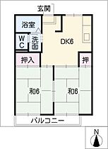 コスモハイツ  ｜ 三重県桑名市大字東方船着町（賃貸マンション2DK・2階・38.80㎡） その2