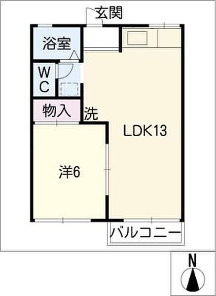 グリーンコーポ西阿倉川 ｜三重県四日市市大字西阿倉川(賃貸アパート1LDK・1階・35.30㎡)の写真 その2