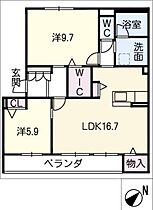 Ｍａｓｔ　Ｔｅｒｒａｃｅ別名Ｂ  ｜ 三重県四日市市別名1丁目（賃貸マンション2LDK・3階・75.47㎡） その2