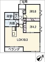 シャーメゾングランデ  ｜ 三重県四日市市西富田2丁目（賃貸アパート2LDK・2階・66.14㎡） その2