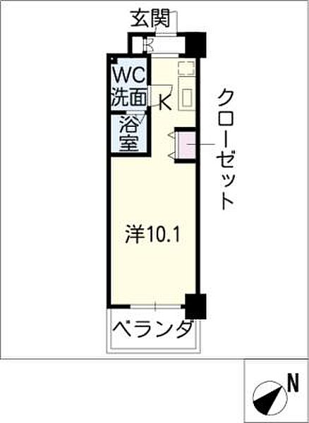 エスティメゾン鵜の森 ｜三重県四日市市鵜の森1丁目(賃貸マンション1R・8階・29.00㎡)の写真 その2