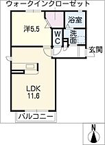 パラシオン日永西Ｂ棟  ｜ 三重県四日市市日永西1丁目（賃貸アパート1LDK・1階・40.41㎡） その2