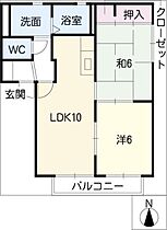 ST.MARINERS.ＣＲＡＤＬＥ　Ｅ棟  ｜ 三重県鈴鹿市岸岡町（賃貸アパート2LDK・1階・50.04㎡） その2