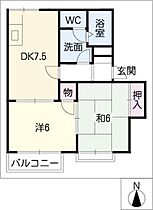 ベルウッド　Ａ棟  ｜ 三重県鈴鹿市桜島町7丁目（賃貸マンション2DK・2階・44.71㎡） その2