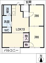 ラフィーネ桜島  ｜ 三重県鈴鹿市桜島町7丁目（賃貸アパート2LDK・1階・49.42㎡） その2