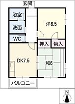 フォーリーフクローバー21Ｄ棟  ｜ 三重県鈴鹿市稲生塩屋3丁目（賃貸マンション2DK・2階・43.20㎡） その2