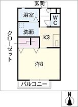 ＳＴ．ＣＲＡＤＬＥ　ＳＥＲＡ  ｜ 三重県鈴鹿市岸岡町（賃貸アパート1K・1階・28.24㎡） その2