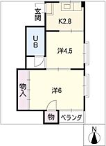 長島ビル2  ｜ 三重県津市大谷町（賃貸マンション2K・4階・26.34㎡） その2