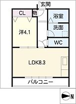 Ｃｏｃｏａ  ｜ 三重県津市栗真中山町（賃貸アパート1LDK・2階・31.89㎡） その2