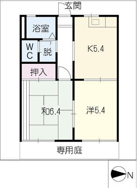 ハイツボンパパ　Ａ ｜三重県津市川方町(賃貸アパート2K・1階・38.83㎡)の写真 その2