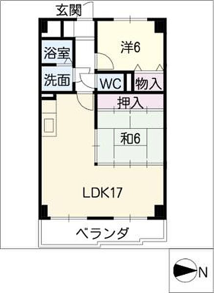 グランパス春岡 ｜愛知県名古屋市千種区春岡1丁目(賃貸マンション2LDK・4階・63.38㎡)の写真 その2