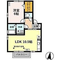 レクニルド 202 ｜ 愛知県名古屋市千種区赤坂町6丁目65番地（賃貸アパート1LDK・2階・40.43㎡） その2