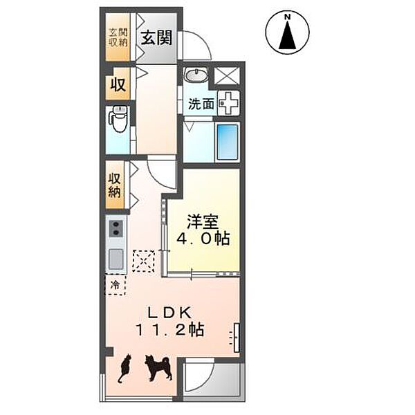 クオーレ浄心 ｜愛知県名古屋市西区上名古屋2丁目(賃貸マンション1LDK・1階・40.34㎡)の写真 その5