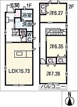 西区稲生町1丁目戸建　Ｂ棟  ｜ 愛知県名古屋市西区稲生町1丁目（賃貸一戸建3LDK・2階・95.35㎡） その2