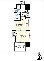 エルミナグラン  ｜ 愛知県名古屋市西区菊井1丁目（賃貸マンション1DK・8階・29.03㎡） その2