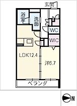 ベレオ　ハナノキ  ｜ 愛知県名古屋市西区花の木3丁目（賃貸マンション1LDK・2階・50.22㎡） その2