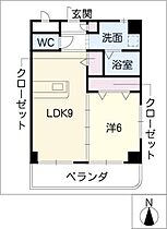 ウィンドウズV  ｜ 愛知県名古屋市西区又穂町3丁目（賃貸マンション1LDK・2階・41.16㎡） その2