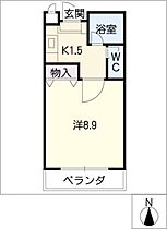 ジュネス花の木  ｜ 愛知県名古屋市西区花の木1丁目（賃貸マンション1K・2階・25.50㎡） その2