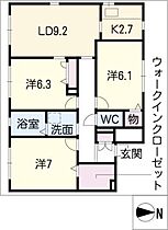 ベレオＹ．Ｇ．Ｍ  ｜ 愛知県清須市西枇杷島町古城2丁目（賃貸マンション3LDK・1階・73.00㎡） その2