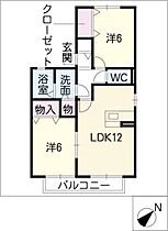 ファミールII  ｜ 愛知県清須市助七2丁目（賃貸アパート2LDK・2階・54.64㎡） その2