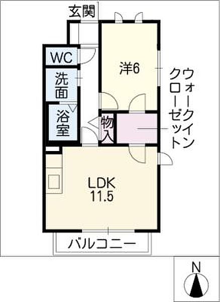 すずらん ｜愛知県名古屋市中川区野田2丁目(賃貸アパート1LDK・1階・44.33㎡)の写真 その2