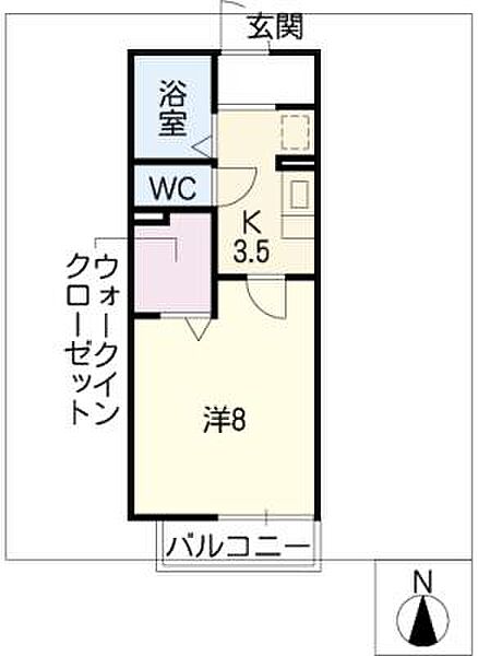 ピア406 ｜愛知県名古屋市中川区野田1丁目(賃貸アパート1K・2階・26.52㎡)の写真 その2