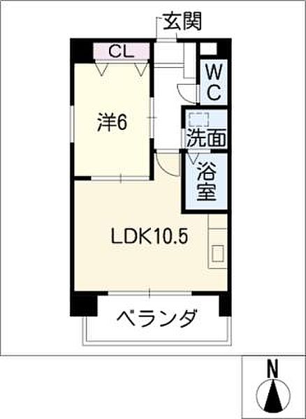 グランドベア本地 ｜愛知県名古屋市南区寺部通4丁目(賃貸マンション1LDK・6階・39.36㎡)の写真 その2