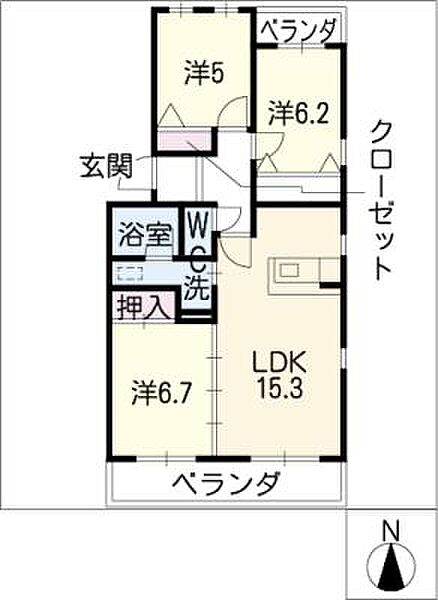 白堊館 ｜愛知県名古屋市緑区滝ノ水3丁目(賃貸マンション3LDK・3階・71.73㎡)の写真 その2