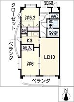 マンションイトキ滝ノ水  ｜ 愛知県名古屋市緑区滝ノ水1丁目（賃貸マンション2LDK・2階・57.68㎡） その2