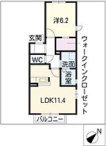 ファミ－ル緑Ｅ棟  ｜ 愛知県名古屋市緑区大高町字西丸根（賃貸アパート1LDK・1階・43.89㎡） その2