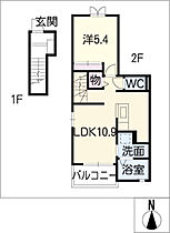 パーシモンII 203 ｜ 愛知県名古屋市緑区鳴海町字山腰67番地（賃貸アパート1LDK・2階・41.29㎡） その2