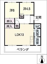 コーポ久野  ｜ 愛知県名古屋市緑区大高町字砂畑（賃貸マンション2LDK・2階・53.83㎡） その2