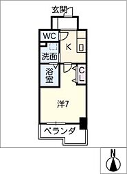 Ａｔｒｉｏ鶴舞 13階1Kの間取り