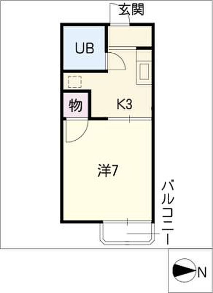 タウニー六社 ｜愛知県名古屋市東区矢田南2丁目(賃貸アパート1K・2階・21.18㎡)の写真 その2