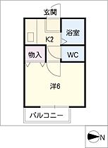 コーポシバタ  ｜ 愛知県名古屋市北区元志賀町2丁目（賃貸アパート1K・2階・20.40㎡） その2