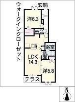 モリーユ城北　西棟  ｜ 愛知県名古屋市北区浪打町2丁目（賃貸アパート2LDK・1階・61.12㎡） その2