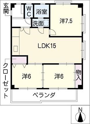 池洞マンション南棟_間取り_0