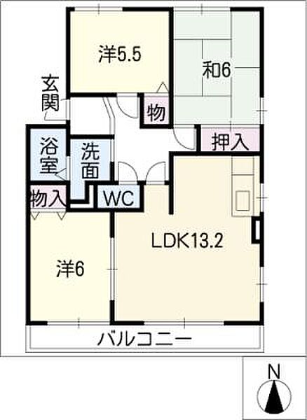 リヴエル本山　Ｂ棟 ｜愛知県名古屋市千種区本山町2丁目(賃貸アパート3LDK・1階・68.75㎡)の写真 その2