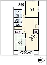 シャトー長湫  ｜ 愛知県長久手市作田1丁目（賃貸マンション2LDK・2階・56.24㎡） その2