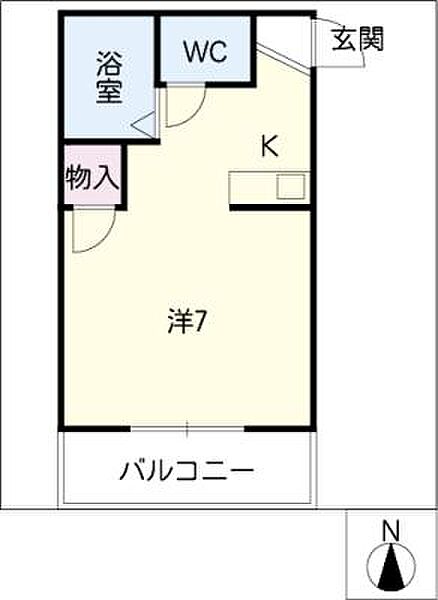 パストラル北山 ｜愛知県名古屋市昭和区北山町1丁目(賃貸アパート1R・1階・21.75㎡)の写真 その2