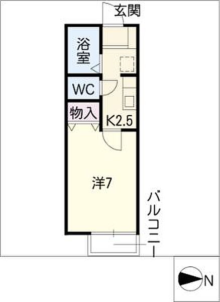 レ　ドゥーズ　シャンブル ｜愛知県名古屋市昭和区東畑町1丁目(賃貸アパート1K・2階・22.77㎡)の写真 その2