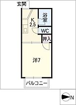 フォーブル早川Ｂ棟  ｜ 愛知県名古屋市昭和区前山町1丁目（賃貸アパート1K・2階・21.00㎡） その2