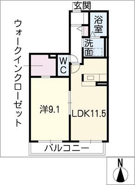 さくま荘 ｜愛知県名古屋市昭和区伊勝町1丁目(賃貸アパート1LDK・1階・51.01㎡)の写真 その2