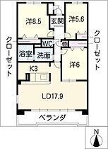 シャンティ滝川  ｜ 愛知県名古屋市昭和区滝川町（賃貸マンション3LDK・4階・90.06㎡） その2