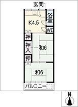 弥生荘  ｜ 愛知県名古屋市昭和区川名山町1丁目（賃貸アパート2K・1階・33.48㎡） その2